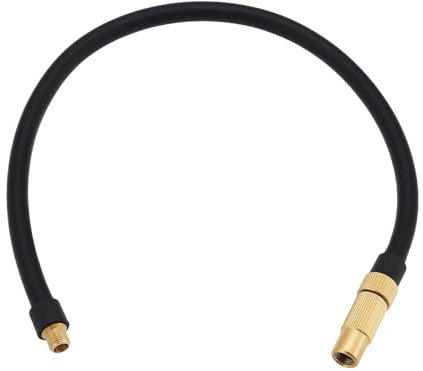 YINETTECH Tire Inflator Extension Hose Adapter Portable Air Pump Extension Hose 2 in 1 Schrader Presta Valve Adapter for Cars, Motorcycles, E-Bikes, Bicycles (40cm)
