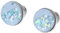 Concrete Jungle | Ohrstecker TARA Damen | 316L Edelstahl | Ohhrringe rund | Silber-Schmuck Beton | Geschenk Freundin, Mama, Tochter, Frau Geburtstag | Echtschmuck (Blue Crystal Silver)