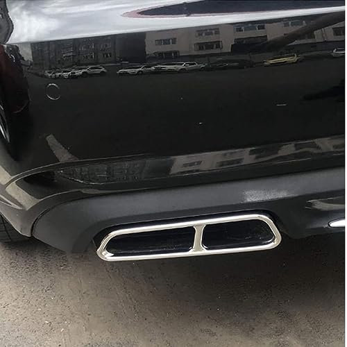 SOUTES Auto Auspuffblende für Audi A6 C7 2016 2017 2018, 1 Paar Endrohr Auspuff Endschalldämpfer Abgasrohr Abdeckung Trim Heckkehle Ersatz Zubehör