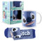Disney Stitch - Juego de taza y calcetines (350 ml), color azul