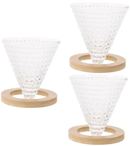 MAGICLULU 3 Juegos Recipiente De Filtro Cónico Automático Filtros Filtrar Café Té Descafeinado Jarabe Filtro De Cafetera Filtro De Máquina Embudo Llevar Cafeteras Filtro para Cafetera Vidrio