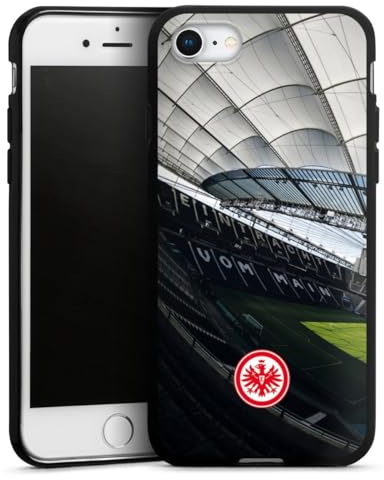 Silikon Hülle kompatibel mit Apple iPhone 8 Case schwarz Handyhülle Eintracht Frankfurt Fußball Stadion