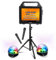 Ibiza – Pack Karaoke Altavoz con pantalla USB Bluetooth KARAVISION en pie – 2 efectos de luz Party-ASTRO6 – Eventos de noche