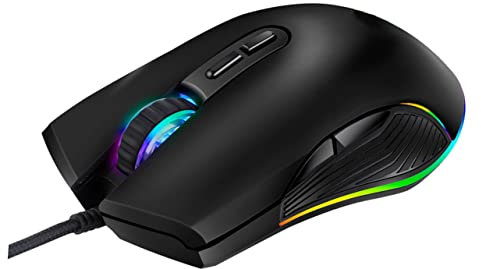 DIYEAH Souris de Jeu Type C Ergonomique RGB Filaire pour Pc Ordinateur Portable Conception Dpi Ajustables Compatible Dispositifs