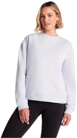 TOG24 Lillia Womens Crew Neck Pullover, Casual Relaxed Layering Boxy Fit | Size 18,Pale Lilac,Jumper, Ribbed cuffs, Brushed lining