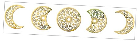 Acryl Mond Spiegel Wandaufkleber 1 Satz, Gold, 3d Selbstgemacht Dekor | Zimmer Deko Wand, Schicke Optik für Wände und Ankleben Am Ankleidezimmer