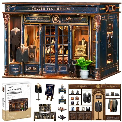 Shrike Book Nook- hochwertiger Maßanzug DIY Miniaturhaus 14+ | 3D-Puzzle Buchstütze mit LED-Beleuchtung, Bücherregal & Hausdekoration Geschenk für Bastelfans, Familie und Freunde