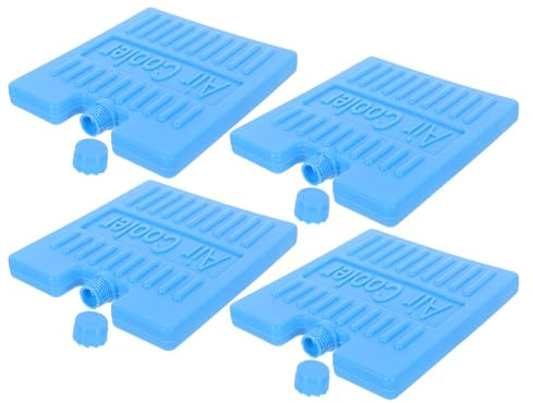 DIYEAH 4 Pièces Glace pour Climatiseur Boîte en Plastique Bleu, Étanche et Facile à Nettoyer, pour Pique-niques et Paquet à Déjeuner