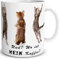 TRIOSK Tasse Coffee Katze lustig mit Katzen Wo ist Mein Kaffee Spruch Katzenmotiv Geschenk für Katzenliebhaber Frauen Freundin Büro Kollegin, Keramik 300ml