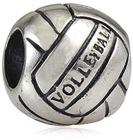925 Sterling Silber Volleyball Sport Charm Geburtstag Charm für Pandora Charm Armband (Volleyball)