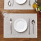 DAPU Tischsets Leinen, 6-er Set 100% reines Leinen 30x46 cm Abwaschbare Platzsets mit Öko-Tex 100 Standard, Weiche Atmungsaktive Platzdeckchen, Beige/Naturleinen