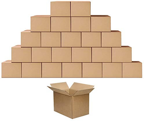 Lot de 25 boîtes d'expédition en carton ondulé pour déménagement 25,4 x 17,8 x 12,7 cm