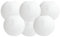 Farolillos de papel mezclados de colores de 6 faroles redondos de papel para decoración de fiesta (todo blanco, 15 cm)
