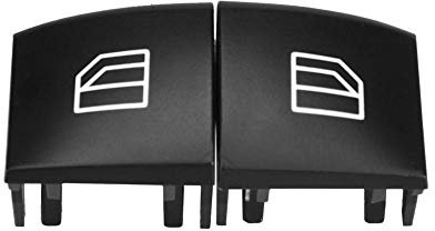 2 Stück Ersatzabdeckung Links Fensterheberknopf Ersatzabdeckung Fensterheber Schalter Fenstersteuerungsschalter für ML GL R-Klasse 2005-2012