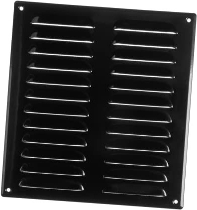 260x280mm / 10x11 inch Black Metal Air Vent Grille Cover with Insect Mesh - Ventilation Cover
