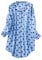 CHUNG Chemise de Nuit à Manches Longues Boutonnée pour Femme - Carreaux en Flanelle de Coton, Cœur Bleu, L