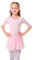 Bezioner Ballettkleidung Mädchen Tanzkleid Kinder Baumwolle Balletttrikot Ballettkleid mit Rock Tütü Rosa 120