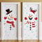 Censen 2 Stücke Weihnachten Aufkleber Dekorationen Winter Weihnachten Tür Klammern Abnehmbar Fensteraufkleber Saisonale Glastür Abziehbilder Weihnachten Schneemann Türaufkleber für Kühlschrank