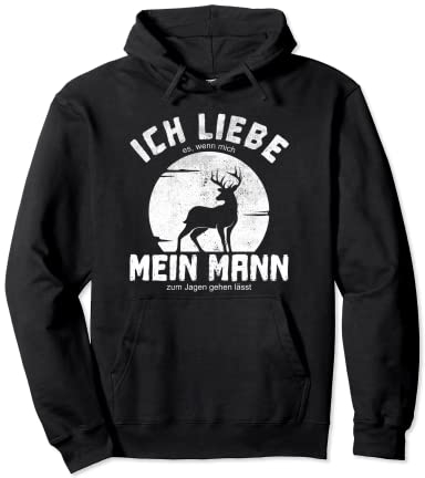 Jagd Jagdbekleidung Damen Ich liebe meine Frau Jäger Pullover Hoodie