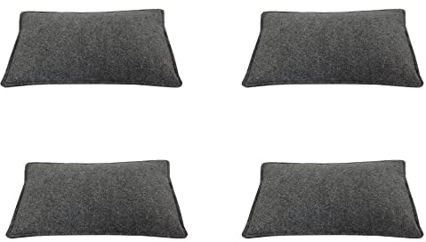 Sensalux Sitzkissen für Bierbänke, Sitzpolster aus robustem Nadelfilz, besonders rückstellkräftig, hoher Sitzkomfort, Bierbankkissen, Grau 4er Pack