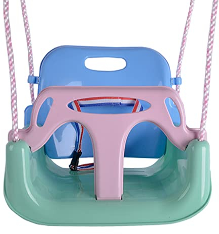 AIPINQI 3 in 1 Kids Swing Seat, Infant Toddler Children Secure Swing Seat Detachable Swing Seat High Back Swing Set for Playground Indoor Outdoor, Green