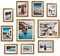 Giftgarden Bilderrahmen für Fotos in verschiedenen Größen, Antik-Gold, 4 x 6, 4 x 17, zwei 20 x 25, mattierte Galerie-Rahmen-Collage für Wand oder Tischplatte, 10 Stück