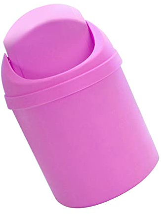 Fowybe Mini Trash Can with Lid,Tiny Garbage Bin - Mini Waste Bin Trash Can Desktop Garbage Can with Cover Storage Box Bedroom Clean Dustbin Sundries
