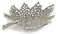 Deko Schale Leaf | Metall, Silber, 2 Größen | Schale im Blatt Design, Servierschale, siberne Blattschale | Muster: klein