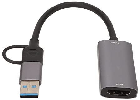 Video Capture Card, 4K HDMI (F) zu USB/Type C HDMI Video Capture Box für PS5 Switch Camera DVD Live Recording.