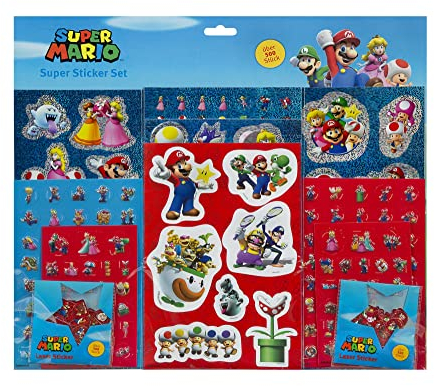 Undercover 6600000034 - Super Mario Mega Set Aufkleber - 500 Super Mario Aufkleber von Undercover, Das Set besteht aus Aufklebern aller Ihre Lieblings-Karatäre