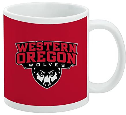 Western Oregon University Primary Logo Ceramic Coffee Mug, Novelty Gift Mugs for Coffee, Tea and Hot Drinks, 11oz, White