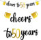 Cheers to 50 Years Girlande Happy 50th Birthday Girlande 50 Geburtstag männer Girlande Geburtstagsbanner 50. Jahrgang Deko zum Aufhängen für Geburtstag Hochzeit Jubiläum Party Dekoration
