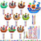 Shinybox Piratenschiffe Windspiel Bastelset Kinder, 10 Stück Piratenschiffe Holzbastelsets für Kinder, DIY Bastelset Holz Piratenschiffe Bastelhandwerk für Kinder