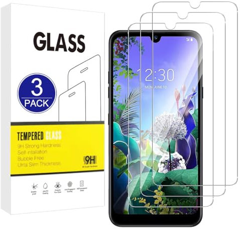 X-Dision [3 Piezas Compatible con Protector de Pantalla LG Q60/LG K50,Película Protectora 2.5D[Dureza 9H,Compatible con Estuches,A prueba Roturas] Vidrio Templado