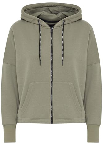 OXMO OXSanice Damen Sweatjacke Kapuzenjacke Hoodie mit Kapuze Oversize Fit, Farbe: Vetiver (170613), Größe: 2XL