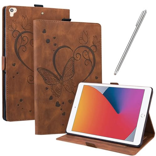 JayModCase Custodia per iPad 6th / iPad 5th Generation/iPad 9,7 pollici Pelle PU Flip Stand Cover, Angolo di Supporto Regolabile Auto Sveglia/Sonno(Marrone)