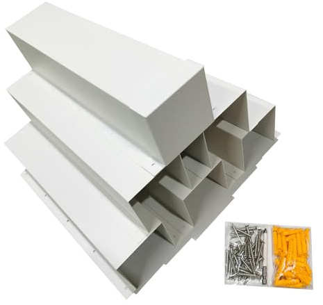 AHUIJ Mini-Split-Klimaanlagen-Set, dekoratives Linien-Set, zentrale Klimaanlage und Wärmepumpe, Sanitär, Heizung und Kühlung, Metallkanalummantelung (10,2 x 10,2 x 8,1 m)