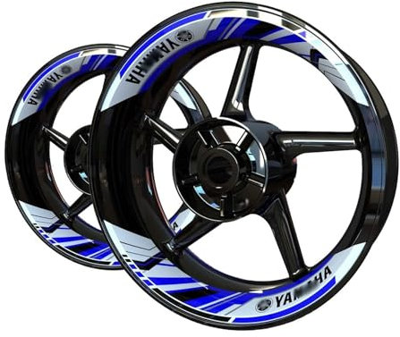 Cerchioni per moto Adesivo Cerchione Decalcomania Per Y&AMAHA Per Mt07 Per Mt09 Per FZ6 Per R15 Per Wr450f Per Hp4 Per Yzf Per R1 Per R3 Per R15 R1m Per R6 Adesivi per ruote riflettenti (Color : 4)
