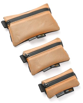 TACTICAL GEEK Ensemble de pochettes de rangement A5 EDC (3 tailles), pochette multi-usage avec crochet et boucle, petite poche à outils Molle, séparateur pour le transport quotidien, orange