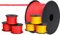ToolSpace 6X Maurerschnur Bauschnur - 50m x 1.6mm - 3X Rot, 3X Gelb - Polypropylen-Seide - Richtschnur - Lotschnur - Stärke Pflasterschnur - langlebig & reißfest - Maurerschnur für Wasserwaage