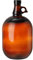 ANZAGA Jarra de Vidrio ámbar con Tapas y asa, Ideal para Cerveza, elaboración casera, Kombucha,1gallon/4 Liter