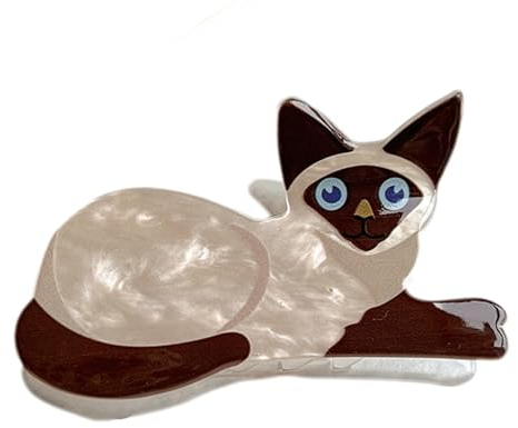 Generisch Haarklammer Katzen, Haarklammer Tiere Tierform, Haarspange Dackel Katze Flauschig Tier Haarklammer Klein Haarnadel Aus Acryl, Katzeneliebhaber Geschenke Rutschfeste Haarspange