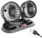 CARKOOL 12-24V Ventilator für Auto 2 Geschwindigkeiten USB Ventilator mit Starkem Luftstrom 360° Drehung Schwarz Armaturenbrett Halterung für Auto/Bus/LKW/Pickup 16.0 cm D x 10.0 cm W x 13.0 cm H