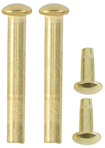 Amosfun 2 Sets Fan Nail Rivets and Shaft Fasteners 0.83 Inch Gold Metal Replacement Pins for Folding Hand Fan Repair Diy Craft Accessories