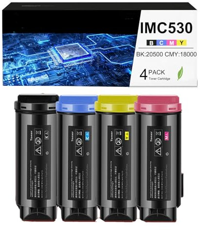 CAIDI Tonerkartusche mit hoher Reichweite IMC530 (2.0500/1.8000 Seiten), Ersatz für Drucker Ricoh IM C530F C530FB Lanier Nashuatec Savin 418240 418241 418242 418243 Toner (IMC530) - 1SET)