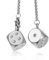 Pendentif dés en Métal Argenté Pendentif de Rétroviseur de Voiture Décoration de Rétroviseur de Voiture dés Suspendus Décoration de Voiture de Bureau