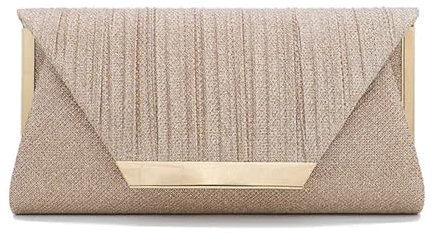 YUEZHAN Abendtasche Damen Clutch Blinkende Abend Tasche Braut Handtasche Damen Clutch Champagner Color