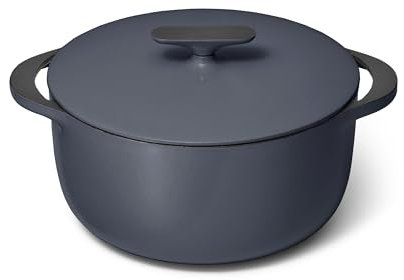 Caraway Dutch Oven mit flachem Deckel, 6,5 l, Dunkelblau