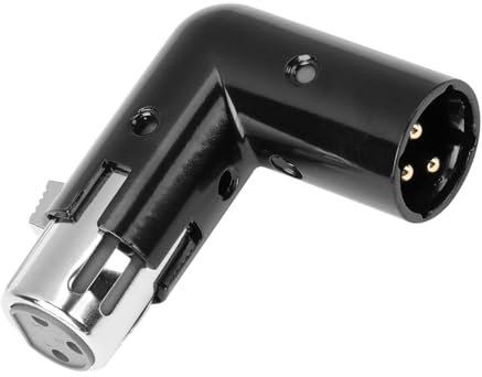 Adaptateur XLR À Angle Droit Mâle À Femelle Réglable À 90° 3 Broches, Adaptateur XLR Flexible Pour Connexions Dans Des Espaces Réduits, Connexion Audio À Angle Droit, Compatible Avec Câblage XLR