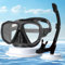 Maschera Snorkeling,Maschera Subacquea Adulti Panoramici a 180°,Anti-Nebbia e Anti-Perdite,Maschera e Boccaglio Snorkeling per Snorkeling e Immersioni per Donne e Uomo(Nero)